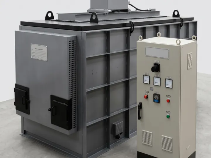 Forno elétrico a resistência para zincagem a fogo Linha IRZ Dynami com painel elétrico de comando